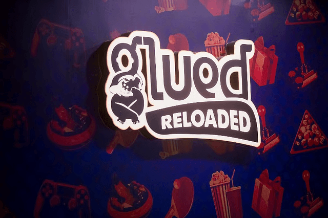 glued